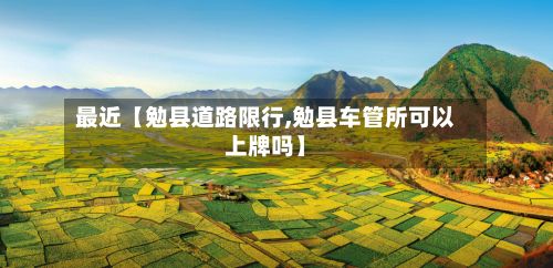 最近【勉县道路限行,勉县车管所可以上牌吗】