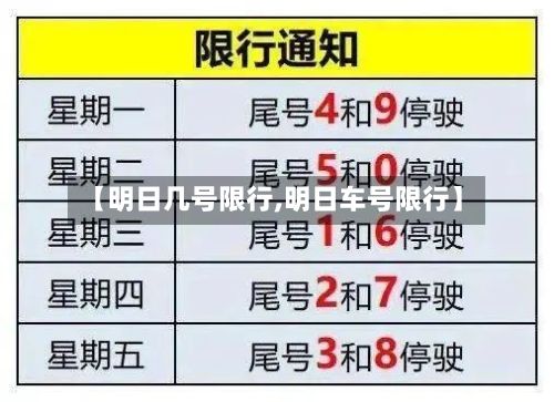 【明日几号限行,明日车号限行】-第3张图片