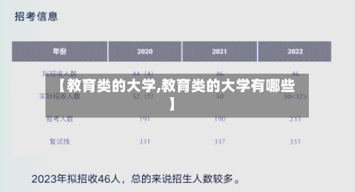 【教育类的大学,教育类的大学有哪些】-第2张图片