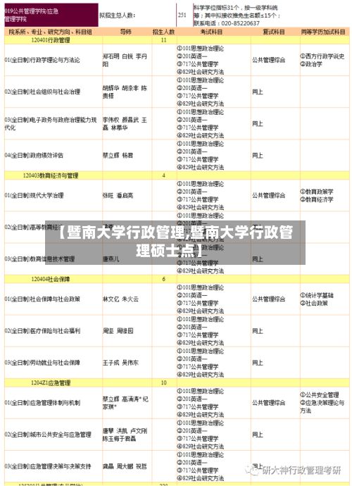 【暨南大学行政管理,暨南大学行政管理硕士点】-第3张图片