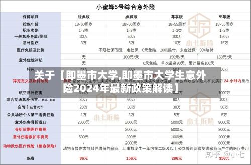 关于【即墨市大学,即墨市大学生意外险2024年最新政策解读】