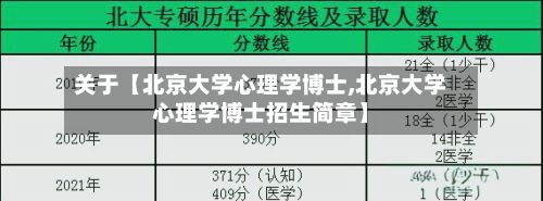 关于【北京大学心理学博士,北京大学心理学博士招生简章】-第2张图片