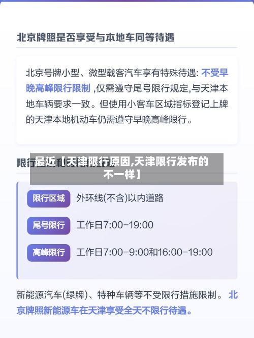 最近【天津限行原因,天津限行发布的不一样】-第2张图片