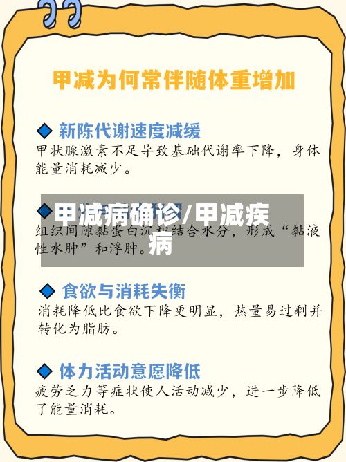 甲减病确诊/甲减疾病
