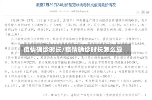 疫情确诊时长/疫情确诊时长怎么算-第2张图片