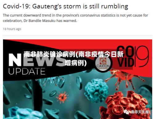 南非肺炎确诊病例(南非疫情今日新增病例)