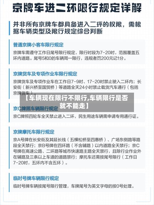 【车辆现在限行不限行,车辆限行是否就不能走】-第2张图片