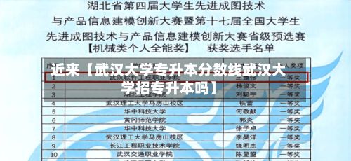 近来【武汉大学专升本分数线武汉大学招专升本吗】-第2张图片
