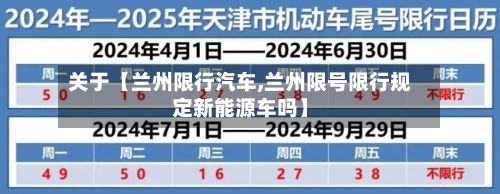 关于【兰州限行汽车,兰州限号限行规定新能源车吗】