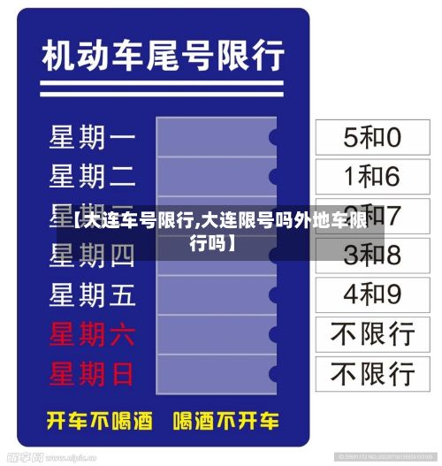 【大连车号限行,大连限号吗外地车限行吗】-第2张图片