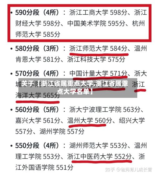 关于【浙江省属重点大学,浙江省属重点大学名单】