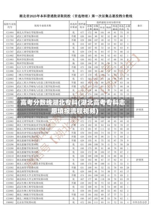 高考分数线湖北专科(湖北高考专科志愿填报流程视频)-第3张图片
