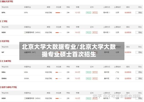 北京大学大数据专业/北京大学大数据专业硕士首次招生-第2张图片