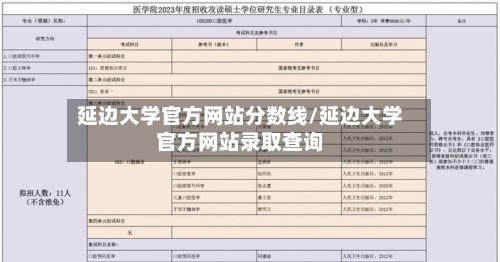 延边大学官方网站分数线/延边大学官方网站录取查询-第2张图片