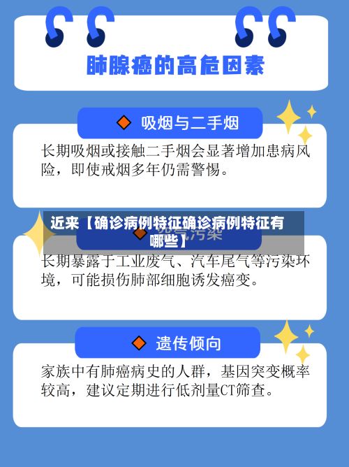 近来【确诊病例特征确诊病例特征有哪些】-第2张图片