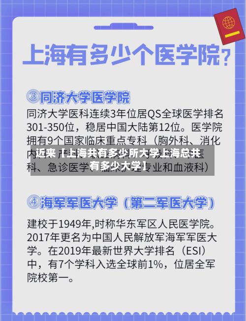 近来【上海共有多少所大学上海总共有多少大学】-第3张图片