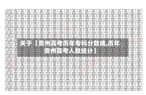 关于【贵州高考历年专科分数线,历年贵州高考人数统计】-第2张图片
