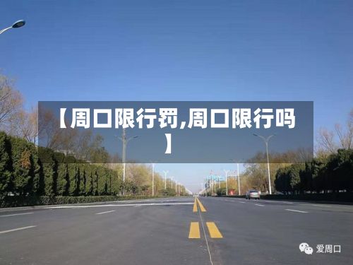 【周口限行罚,周口限行吗】-第2张图片