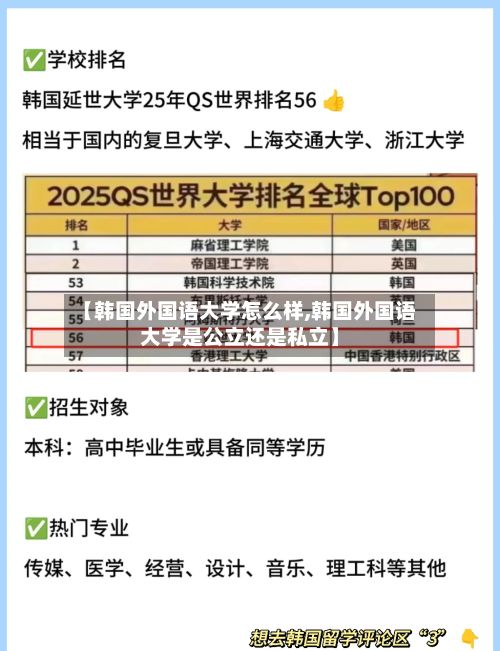 【韩国外国语大学怎么样,韩国外国语大学是公立还是私立】