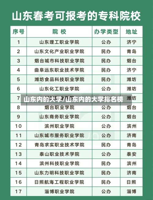 山东内的大学/山东内的大学排名榜-第3张图片