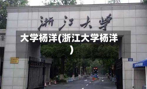 大学杨洋(浙江大学杨洋)-第2张图片
