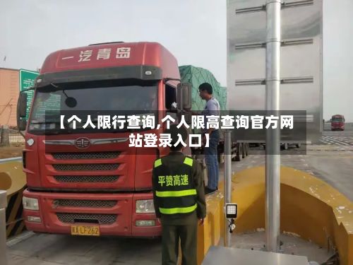 【个人限行查询,个人限高查询官方网站登录入口】