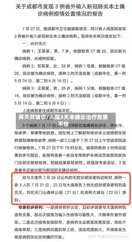 两天就确诊/入院3天未确诊治疗效果不佳-第2张图片