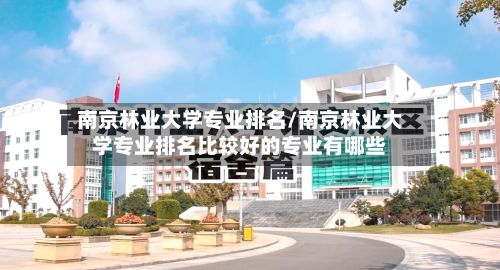 南京林业大学专业排名/南京林业大学专业排名比较好的专业有哪些