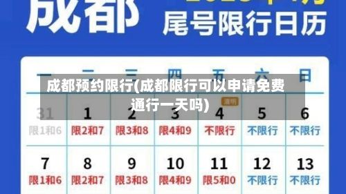成都预约限行(成都限行可以申请免费通行一天吗)-第2张图片