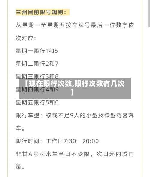 【现在限行次数,限行次数有几次】-第3张图片