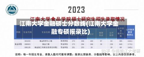 江南大学金融硕士分数线(江南大学金融专硕报录比)-第2张图片