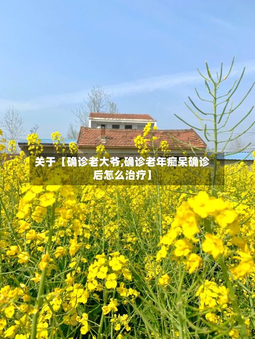 关于【确诊老大爷,确诊老年痴呆确诊后怎么治疗】