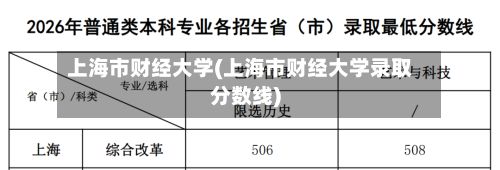 上海市财经大学(上海市财经大学录取分数线)-第2张图片