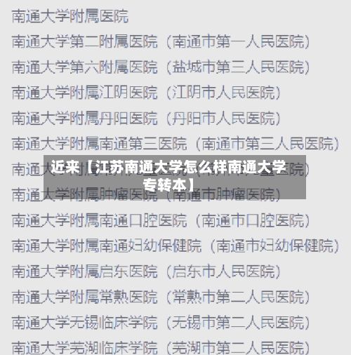 近来【江苏南通大学怎么样南通大学专转本】-第1张图片