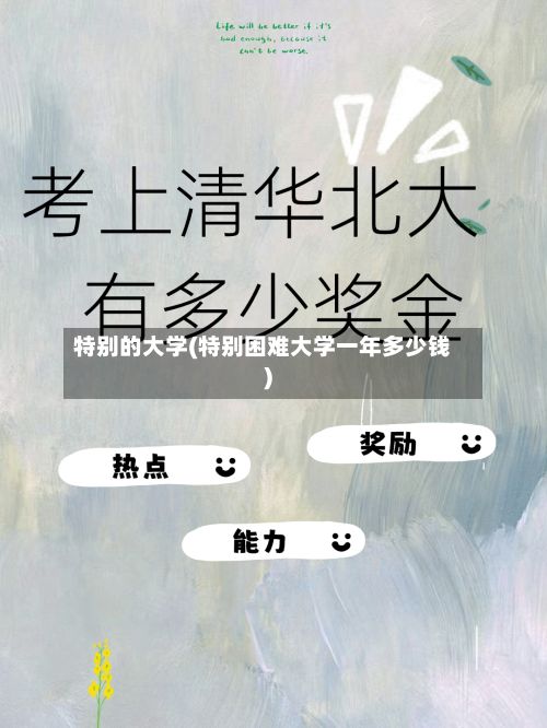 特别的大学(特别困难大学一年多少钱)