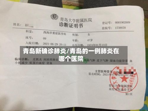 青岛新确诊肺炎/青岛的一例肺炎在哪个医院-第2张图片
